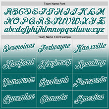 Laden Sie das Bild in den Galerie-Viewer, Custom Stitched White Teal Fade Fashion Sports Pullover Sweatshirt Hoodie