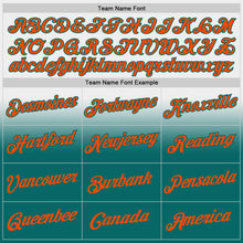 Laden Sie das Bild in den Galerie-Viewer, Custom Stitched White Orange-Teal Fade Fashion Sports Pullover Sweatshirt Hoodie