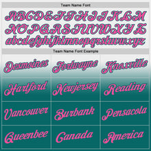 Laden Sie das Bild in den Galerie-Viewer, Custom Stitched White Pink-Teal Fade Fashion Sports Pullover Sweatshirt Hoodie