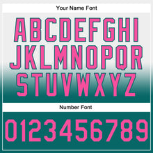 Laden Sie das Bild in den Galerie-Viewer, Custom Stitched White Pink-Teal Fade Fashion Sports Pullover Sweatshirt Hoodie