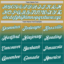 Load image into Gallery viewer, Custom Stitched Old Gold White-Teal Fade Fashion Sports Pullover Sweatshirt Hoodie