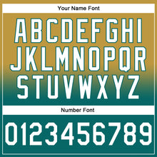 Load image into Gallery viewer, Custom Stitched Old Gold White-Teal Fade Fashion Sports Pullover Sweatshirt Hoodie