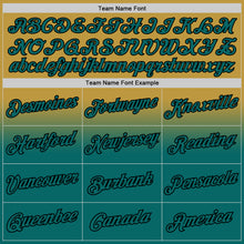 Laden Sie das Bild in den Galerie-Viewer, Custom Stitched Old Gold Teal-Black Fade Fashion Sports Pullover Sweatshirt Hoodie