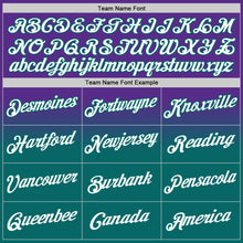 Load image into Gallery viewer, Custom Stitched Purple White-Teal Fade Fashion Sports Pullover Sweatshirt Hoodie