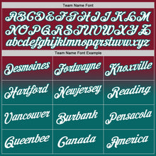 Laden Sie das Bild in den Galerie-Viewer, Custom Stitched Crimson White-Teal Fade Fashion Sports Pullover Sweatshirt Hoodie