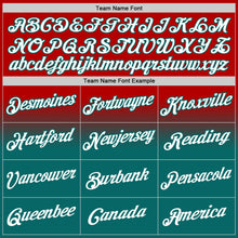 Charger l'image dans la galerie, Custom Stitched Red White-Teal Fade Fashion Sports Pullover Sweatshirt Hoodie