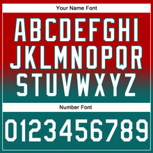 Charger l'image dans la galerie, Custom Stitched Red White-Teal Fade Fashion Sports Pullover Sweatshirt Hoodie