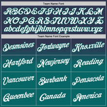 Загрузить изображение в средство просмотра галереи, Custom Stitched Navy White-Teal Fade Fashion Sports Pullover Sweatshirt Hoodie