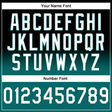 Laden Sie das Bild in den Galerie-Viewer, Custom Stitched Black White-Teal Fade Fashion Sports Pullover Sweatshirt Hoodie