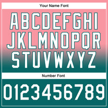 Laden Sie das Bild in den Galerie-Viewer, Custom Stitched Medium Pink White-Teal Fade Fashion Sports Pullover Sweatshirt Hoodie