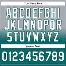 Load image into Gallery viewer, Custom Stitched Gray White-Teal Fade Fashion Sports Pullover Sweatshirt Hoodie