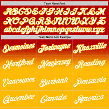 Laden Sie das Bild in den Galerie-Viewer, Custom Stitched Red White-Gold Fade Fashion Sports Pullover Sweatshirt Hoodie