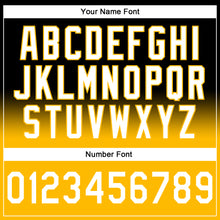 Laden Sie das Bild in den Galerie-Viewer, Custom Stitched Black White-Gold Fade Fashion Sports Pullover Sweatshirt Hoodie