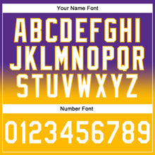 Load image into Gallery viewer, Custom Stitched Purple White-Gold Fade Fashion Sports Pullover Sweatshirt Hoodie