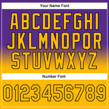 Загрузить изображение в средство просмотра галереи, Custom Stitched Purple Gold-Black Fade Fashion Sports Pullover Sweatshirt Hoodie