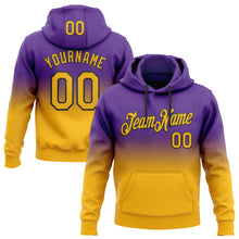 Загрузить изображение в средство просмотра галереи, Custom Stitched Purple Gold-Black Fade Fashion Sports Pullover Sweatshirt Hoodie