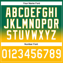 Load image into Gallery viewer, Custom Stitched Kelly Green White-Gold Fade Fashion Sports Pullover Sweatshirt Hoodie