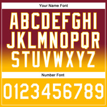 Laden Sie das Bild in den Galerie-Viewer, Custom Stitched Crimson White-Gold Fade Fashion Sports Pullover Sweatshirt Hoodie