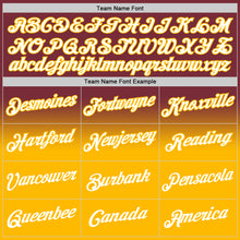 Загрузить изображение в средство просмотра галереи, Custom Stitched Burgundy White-Gold Fade Fashion Sports Pullover Sweatshirt Hoodie