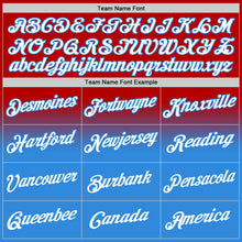 Charger l'image dans la galerie, Custom Stitched Red White-Powder Blue Fade Fashion Sports Pullover Sweatshirt Hoodie