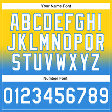 Laden Sie das Bild in den Galerie-Viewer, Custom Stitched Yellow White-Powder Blue Fade Fashion Sports Pullover Sweatshirt Hoodie