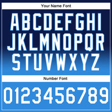 Загрузить изображение в средство просмотра галереи, Custom Stitched Navy White-Powder Blue Fade Fashion Sports Pullover Sweatshirt Hoodie