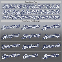 Load image into Gallery viewer, Custom Stitched Gray White Steel Gray-Navy Fade Fashion Sports Pullover Sweatshirt Hoodie