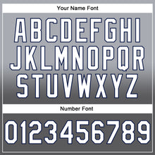 Load image into Gallery viewer, Custom Stitched Gray White Steel Gray-Navy Fade Fashion Sports Pullover Sweatshirt Hoodie