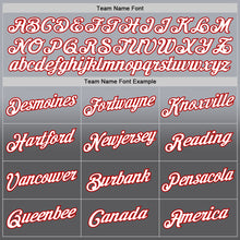 Load image into Gallery viewer, Custom Stitched Gray White Steel Gray-Red Fade Fashion Sports Pullover Sweatshirt Hoodie