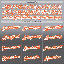 Load image into Gallery viewer, Custom Stitched Gray White Steel Gray-Orange Fade Fashion Sports Pullover Sweatshirt Hoodie