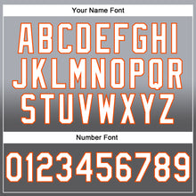 Load image into Gallery viewer, Custom Stitched Gray White Steel Gray-Orange Fade Fashion Sports Pullover Sweatshirt Hoodie