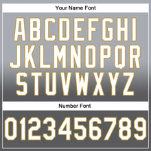 Load image into Gallery viewer, Custom Stitched Gray White Steel Gray-Old Gold Fade Fashion Sports Pullover Sweatshirt Hoodie