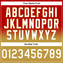 Charger l'image dans la galerie, Custom Stitched Red White-Old Gold Fade Fashion Sports Pullover Sweatshirt Hoodie