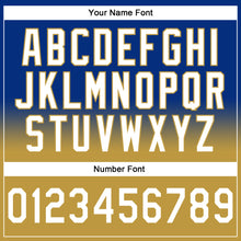 Charger l'image dans la galerie, Custom Stitched Royal White-Old Gold Fade Fashion Sports Pullover Sweatshirt Hoodie