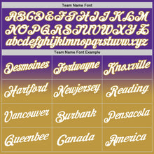 Load image into Gallery viewer, Custom Stitched Purple White-Old Gold Fade Fashion Sports Pullover Sweatshirt Hoodie