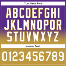 Load image into Gallery viewer, Custom Stitched Purple White-Old Gold Fade Fashion Sports Pullover Sweatshirt Hoodie