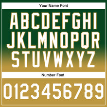 Laden Sie das Bild in den Galerie-Viewer, Custom Stitched Green White-Old Gold Fade Fashion Sports Pullover Sweatshirt Hoodie