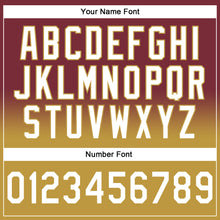 Загрузить изображение в средство просмотра галереи, Custom Stitched Burgundy White-Old Gold Fade Fashion Sports Pullover Sweatshirt Hoodie