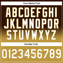 Laden Sie das Bild in den Galerie-Viewer, Custom Stitched Brown White-Old Gold Fade Fashion Sports Pullover Sweatshirt Hoodie