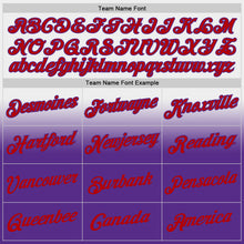 Laden Sie das Bild in den Galerie-Viewer, Custom Stitched White Red-Purple Fade Fashion Sports Pullover Sweatshirt Hoodie