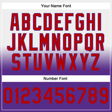 Laden Sie das Bild in den Galerie-Viewer, Custom Stitched White Red-Purple Fade Fashion Sports Pullover Sweatshirt Hoodie