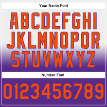 Laden Sie das Bild in den Galerie-Viewer, Custom Stitched White Orange-Purple Fade Fashion Sports Pullover Sweatshirt Hoodie