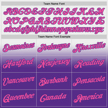 Laden Sie das Bild in den Galerie-Viewer, Custom Stitched White Pink-Purple Fade Fashion Sports Pullover Sweatshirt Hoodie