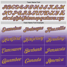 Laden Sie das Bild in den Galerie-Viewer, Custom Stitched White Old Gold-Purple Fade Fashion Sports Pullover Sweatshirt Hoodie