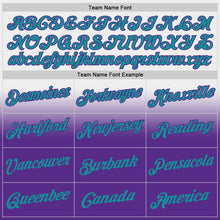 Laden Sie das Bild in den Galerie-Viewer, Custom Stitched White Teal-Purple Fade Fashion Sports Pullover Sweatshirt Hoodie