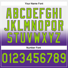 Laden Sie das Bild in den Galerie-Viewer, Custom Stitched White Neon Green-Purple Fade Fashion Sports Pullover Sweatshirt Hoodie