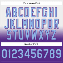 Laden Sie das Bild in den Galerie-Viewer, Custom Stitched White Light Blue-Purple Fade Fashion Sports Pullover Sweatshirt Hoodie