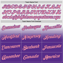 Laden Sie das Bild in den Galerie-Viewer, Custom Stitched White Medium Pink-Purple Fade Fashion Sports Pullover Sweatshirt Hoodie