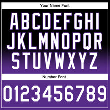 Laden Sie das Bild in den Galerie-Viewer, Custom Stitched Black White-Purple Fade Fashion Sports Pullover Sweatshirt Hoodie