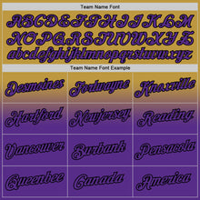 Laden Sie das Bild in den Galerie-Viewer, Custom Stitched Old Gold Purple-Black Fade Fashion Sports Pullover Sweatshirt Hoodie